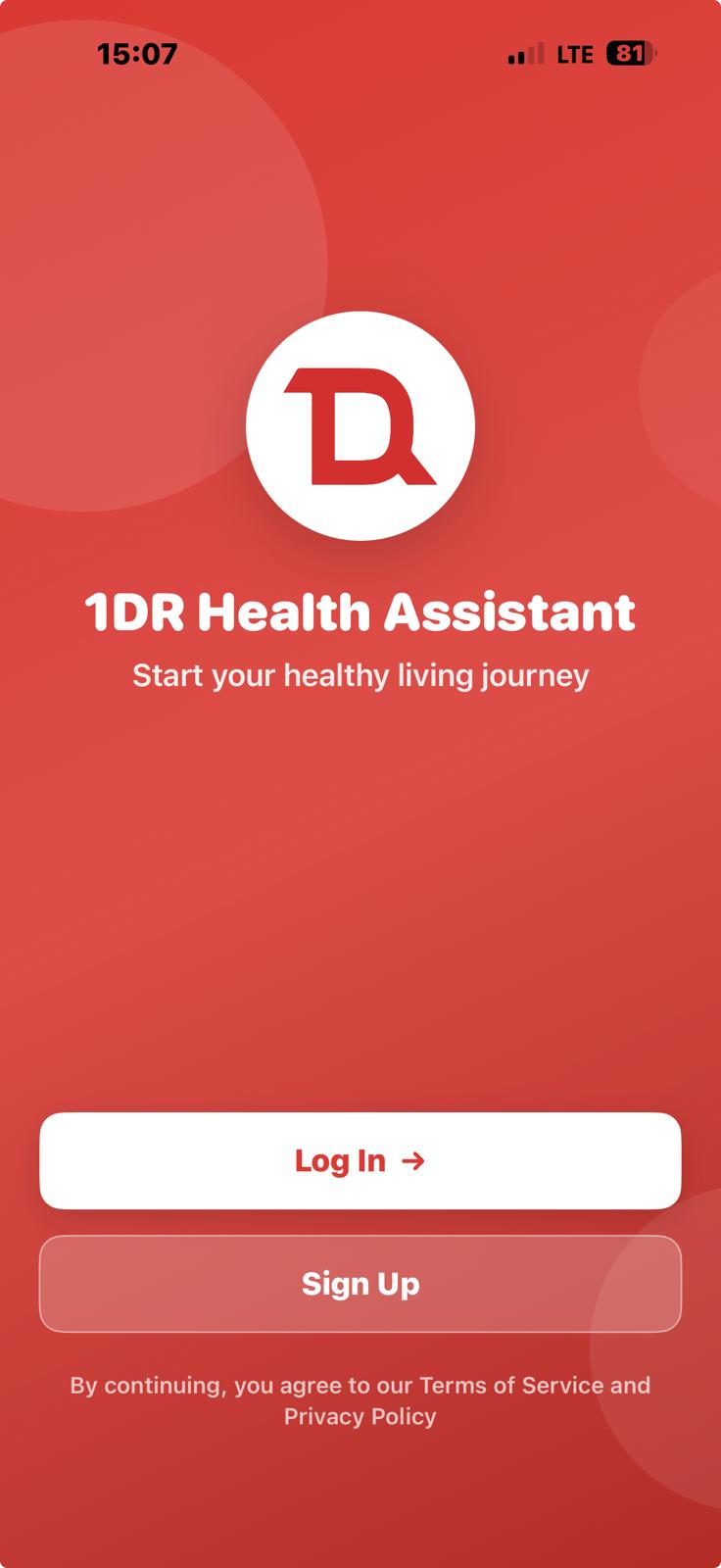 1DR App Screenshot