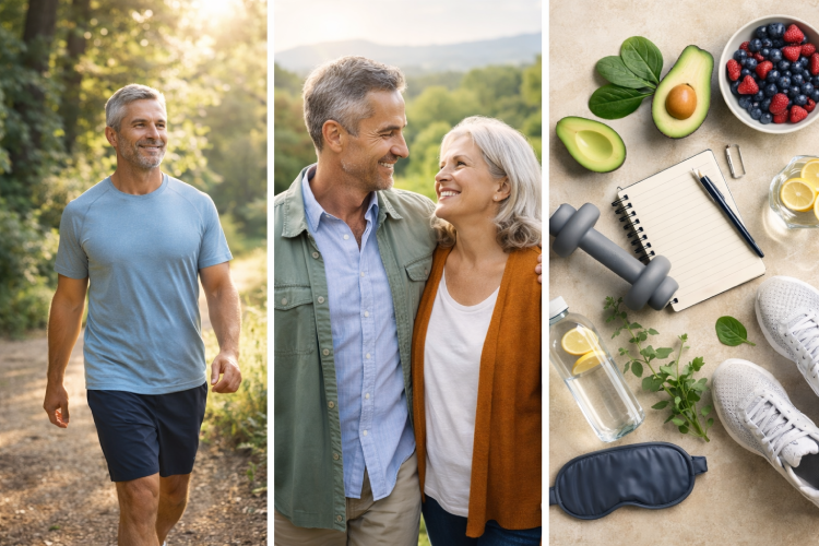 Healthy lifestyle - activity, connection, and nutrition